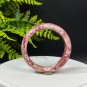 Rare Cinnabar Raw Ore Bangle 51MM Red White Gradient