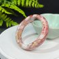 Rare Cinnabar Raw Ore Bangle 51MM Red White Gradient