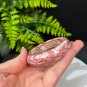 Rare Cinnabar Raw Ore Bangle 51MM Red White Gradient