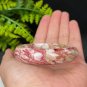 Rare Cinnabar Raw Ore Bangle 51MM Red White Gradient
