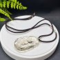Citrine Pendant Necklace Icy Transparent Clarity Hand Carved Nine Tailed Fox Fairy Lemon Yellow