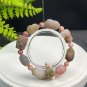 Yanyuan Agate Bracelet Matte Multi-color Hand Carved Eight Auspicious Beads with Alashan Agate Beads