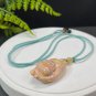 Yellow Fossilized Coral Pendant Jadeification Kaleidoscope Phoenix Tail Carved Cute Fat Cat