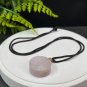 Fossilized Coral Pendant Necklace Jadeification Taro Purple Chunky Round