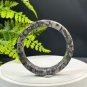 Fossilized Conch Bangle 58MM Straight Cut Square Edge Multicolored