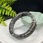 Fossilized Conch Bangle 58MM Straight Cut Square Edge Multicolored