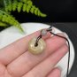 Beige Fossilized Coral Pendant Necklace Jadeification Kaleidoscope Pattern Small Peace Buckle Donut