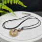 Beige Fossilized Coral Pendant Necklace Jadeification Kaleidoscope Pattern Small Peace Buckle Donut