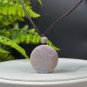 Fossilized Coral Pendant Necklace Jadeification Medium Pink Chunky Round