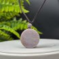 Fossilized Coral Pendant Necklace Jadeification Medium Pink Chunky Round