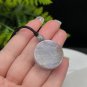 Fossilized Coral Pendant Necklace Jadeification Medium Pink Chunky Round