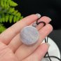 Fossilized Coral Pendant Necklace Jadeification Medium Pink Chunky Round