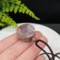 Fossilized Coral Pendant Necklace Jadeification Cameo Brown Purple Chunky Round