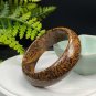 Golden Silk Tigerite Bangle 60+MM Unique Vintage Porcelain Luster Disorderly Lines