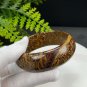 Golden Silk Tigerite Bangle 60+MM Unique Vintage Porcelain Luster Disorderly Lines