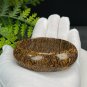 Golden Silk Tigerite Bangle 60+MM Unique Vintage Porcelain Luster Disorderly Lines