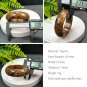 Golden Silk Tigerite Bangle 60+MM Unique Vintage Porcelain Luster Disorderly Lines