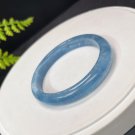 Aquamarine Bangle 53MM Flake Ice Rainbow Translucent Blue March Birthstone