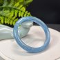 Aquamarine Bangle 53MM Flake Ice Rainbow Translucent Blue March Birthstone