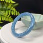 Aquamarine Bangle 53MM Flake Ice Rainbow Translucent Blue March Birthstone