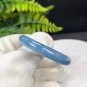 Aquamarine Bangle 53MM Flake Ice Rainbow Translucent Blue March Birthstone