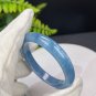 Aquamarine Bangle 53MM Flake Ice Rainbow Translucent Blue March Birthstone