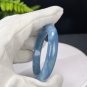Aquamarine Bangle 53MM Flake Ice Rainbow Translucent Blue March Birthstone