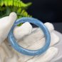 Aquamarine Bangle 53MM Flake Ice Rainbow Translucent Blue March Birthstone