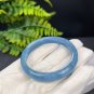 Aquamarine Bangle 53MM Flake Ice Rainbow Translucent Blue March Birthstone
