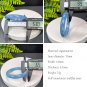 Aquamarine Bangle 53MM Flake Ice Rainbow Translucent Blue March Birthstone