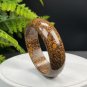 Golden Silk Tigerite Bangle 60MM Unique Vintage Porcelain Luster Disorderly Lines