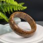 Golden Silk Tigerite Bangle 60MM Unique Vintage Porcelain Luster Disorderly Lines