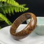 Golden Silk Tigerite Bangle 60MM Unique Vintage Porcelain Luster Disorderly Lines
