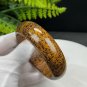 Golden Silk Tigerite Bangle 60MM Unique Vintage Porcelain Luster Disorderly Lines