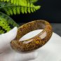 Golden Silk Tigerite Bangle 60MM Unique Vintage Porcelain Luster Disorderly Lines