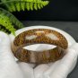 Golden Silk Tigerite Bangle 60MM Unique Vintage Porcelain Luster Disorderly Lines