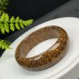 Golden Silk Tigerite Bangle 60MM Unique Vintage Porcelain Luster Geode Disorderly Lines