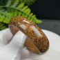 Golden Silk Tigerite Bangle 60MM Unique Vintage Porcelain Luster Geode Disorderly Lines