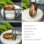 Golden Silk Tigerite Bangle 60MM Unique Vintage Porcelain Luster Geode Disorderly Lines