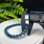 Blue Kyanite Beaded Bracelet 7.8mm Icy Transparent Cat's Eyes
