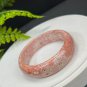 Fossilized Coral Bangle 53MM Porcelain Luster Jadeification Geodes Lemon Blossom Phoenix Tail