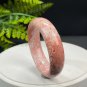 Fossilized Coral Bangle 53MM Porcelain Luster Jadeification Geodes Lemon Blossom Phoenix Tail
