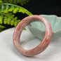 Fossilized Coral Bangle 53MM Porcelain Luster Jadeification Geodes Lemon Blossom Phoenix Tail