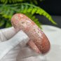 Fossilized Coral Bangle 53MM Porcelain Luster Jadeification Geodes Lemon Blossom Phoenix Tail
