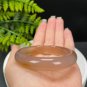 Honey Sugar Agate Bangle 60MM Icy Translucent Cornucopia Geode