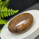 Golden Silk Tigerite Bangle 60MM Unique Vintage Disorderly Lines