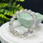 Pyrolusite Beaded Bracelet 12.5mm Icy Translucent Cornucopia Dendritic Crystal