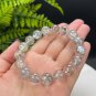 Pyrolusite Beaded Bracelet 12.5mm Icy Translucent Cornucopia Dendritic Crystal