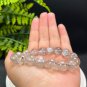Pyrolusite Beaded Bracelet 12.5mm Icy Translucent Cornucopia Dendritic Crystal