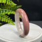 Fossilized Coral Bangle 55MM Porcelain Luster Jadeification Gradient Cameo Brown Wormhole Big Flower